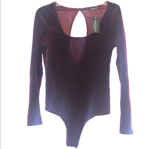 FASHION NOVA Bey Yourself Bodysuit Burgundy - Picture 2 of 5